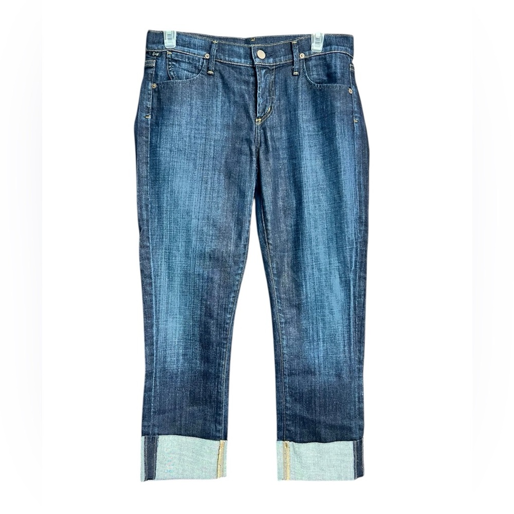 Citizens of Humanity Dani Cropped Straight Leg Dark Blue Denim Jeans Size 27